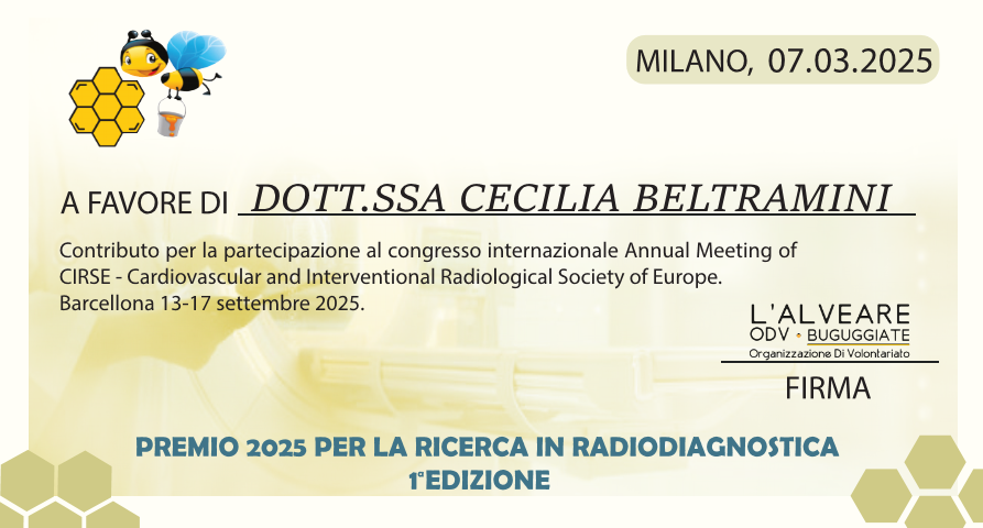PREMIO 2025 ALLA RICERCA IN RADIODIAGNOSTICA